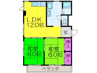 伸栄ハイツの物件間取画像